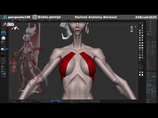 Stylized Anatomy Blockouts - ZBrush 2025 - Day 23