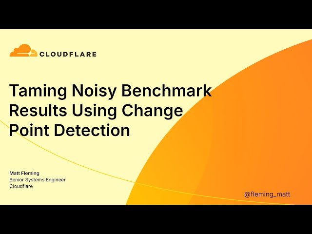 Taming Noisy Benchmark Results Using Change Point Detection