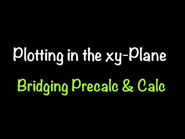 Plotting in the Cartesian Plane - Bridging the Gap from Precalculus to Calculus - Lecture 1.2