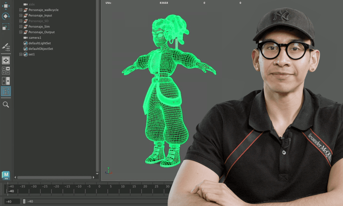 Simulación de ropa 3D con Maya