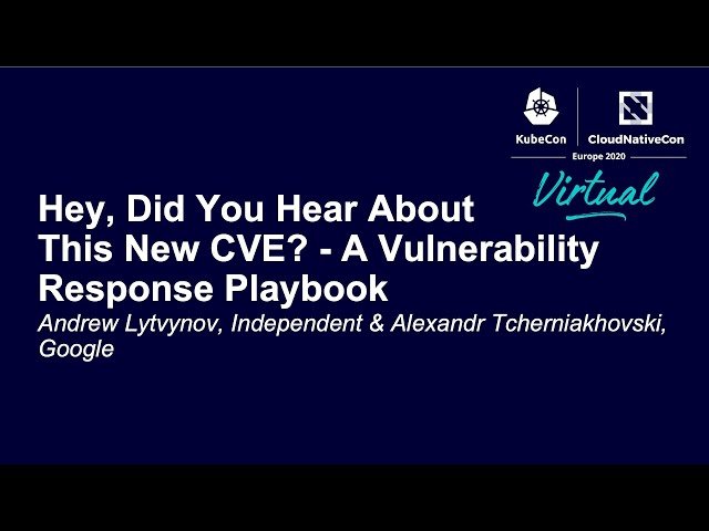 Hey, Did You Hear About This New CVE? - A Vulnerability Response Playbook