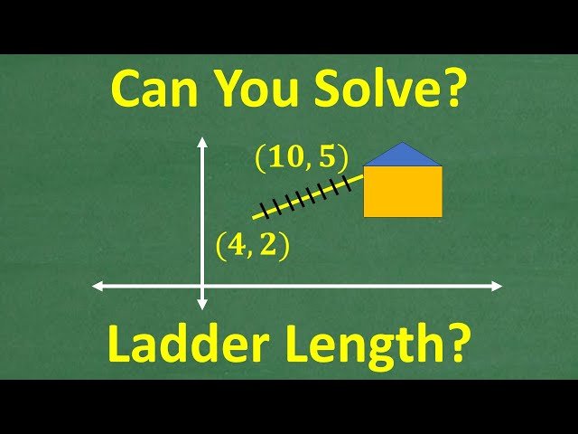 Finding the Length of a Ladder Using the Distance Formula
