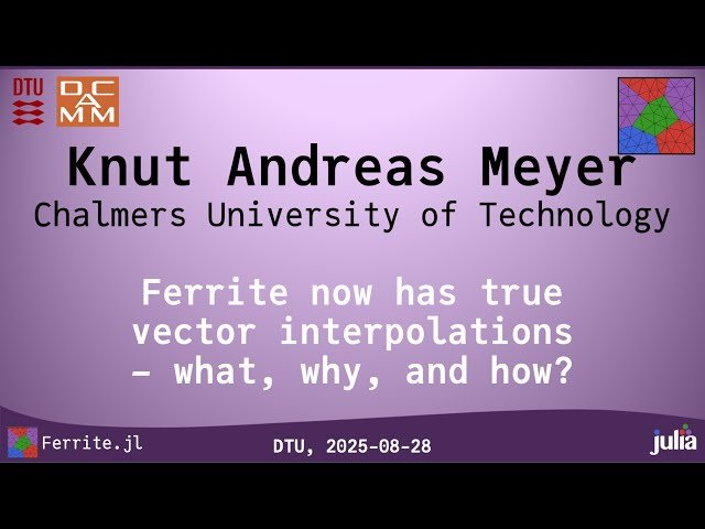 Ferrite.jl - True Vector Interpolations for H(div) and H(curl) Spaces