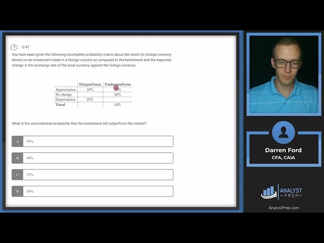 Mock Exam #2 - Questions 41-50 - FRM Part I Exam Preparation