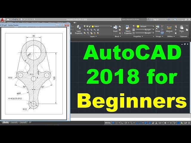 AutoCAD 2018 Tutorial for Beginners in English