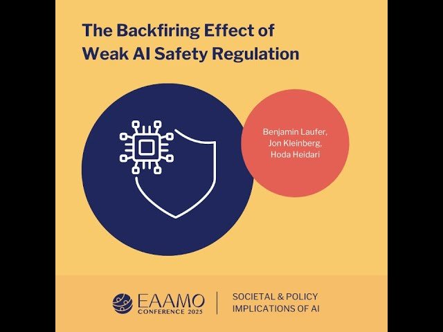The Backfiring Effect of Weak AI Safety Regulation