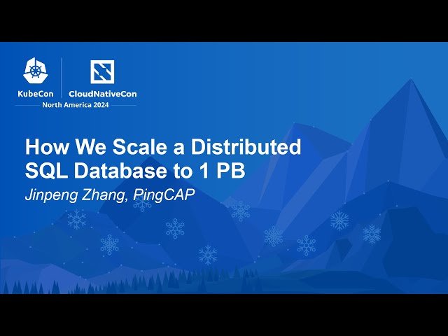 Free Video: How We Scale a Distributed SQL Database to 1 PB from CNCF ...