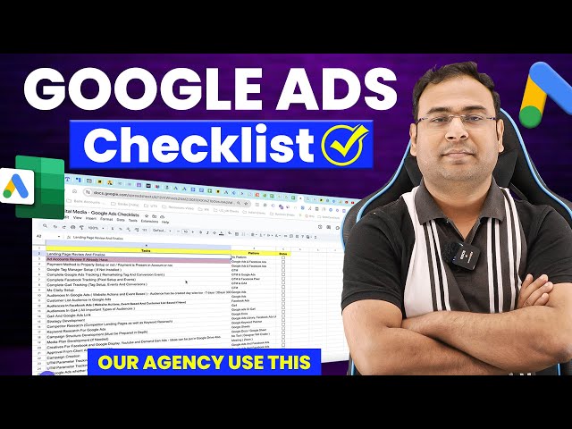 Checklist for Google Ads