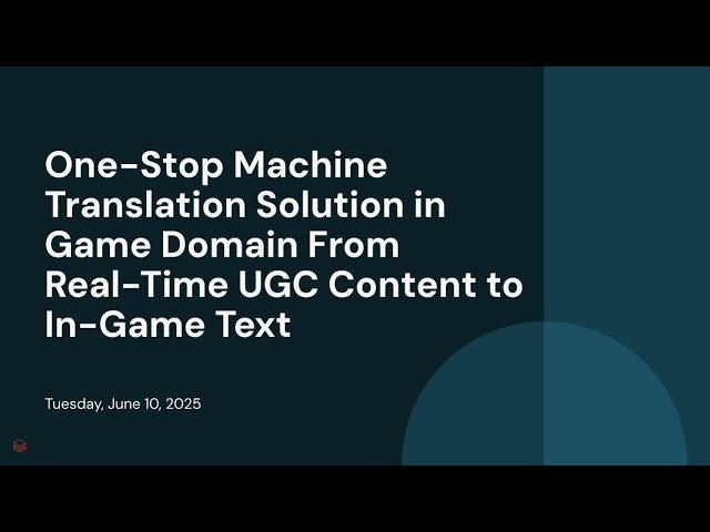 One-Stop Machine Translation Solution in Game Domain - From Real-Time UGC Content to In-Game Text