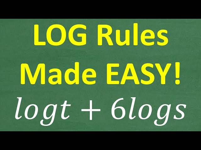 Algebra Logarithms - Combine log t + 6 log s into a Single Log