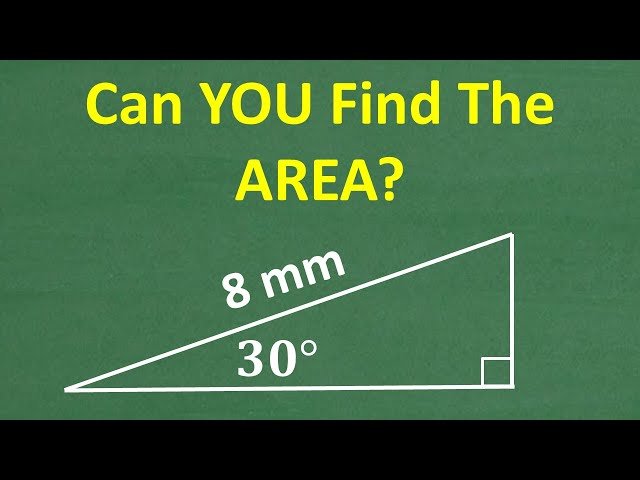 Can You Find the Area? 30° Right Triangle with 8mm Hypotenuse