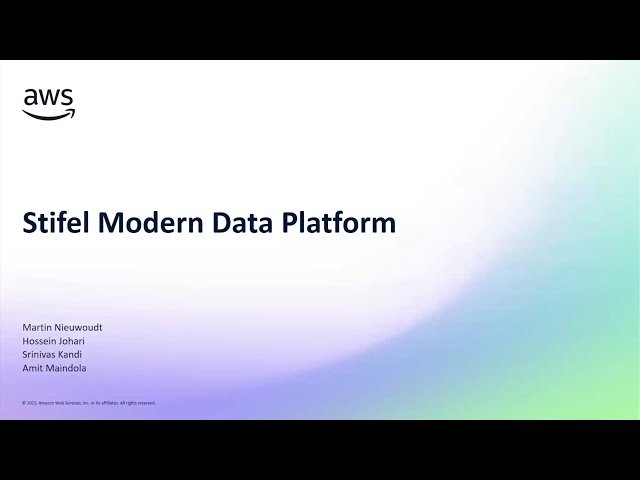 Stifel Modern Data Platform - Building with AWS Glue and Event-Driven Domain Architecture
