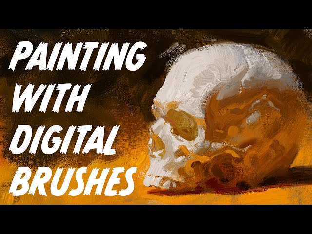 Experimenting with Different Photoshop Brushes - Skull Demo