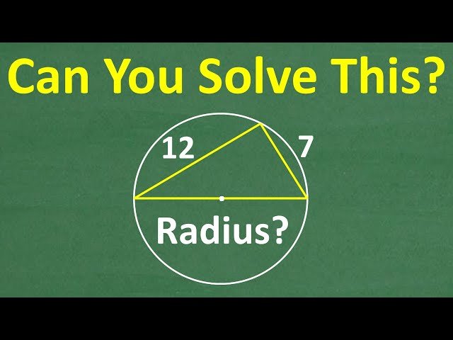 Inside This Circle Is a Triangle - Can You Find the Radius? Circle Geometry You Should Know