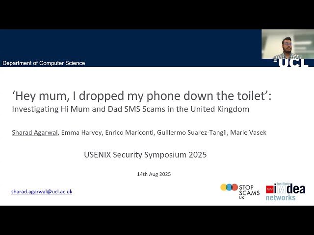 Hey Mum, I Dropped My Phone Down the Toilet - Investigating Hi Mum and Dad SMS Scams in the United Kingdom