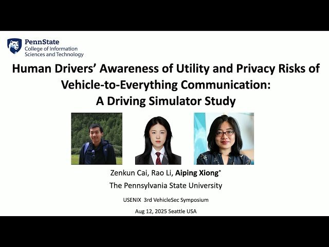 Human Drivers' Awareness of Utility and Privacy Risks of Vehicle-to-Everything Communication - A Driving Simulator Study