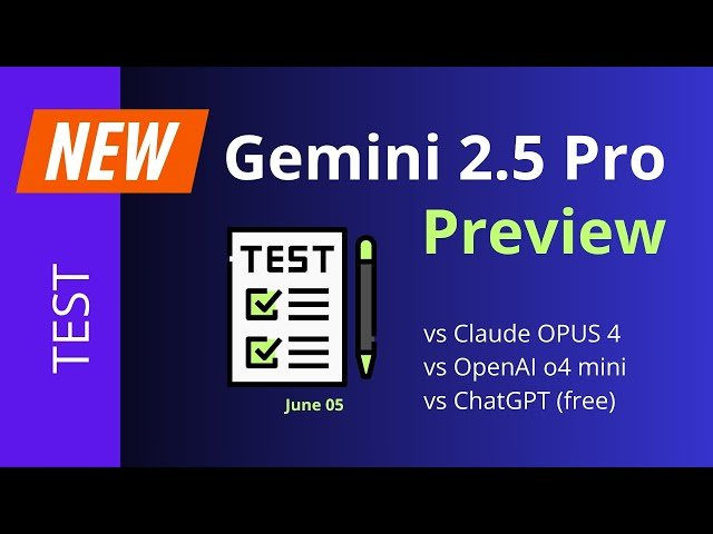 Gemini 2.5 PRO Preview vs ChatGPT - Advanced AI Model Comparison and Reasoning Benchmark Test
