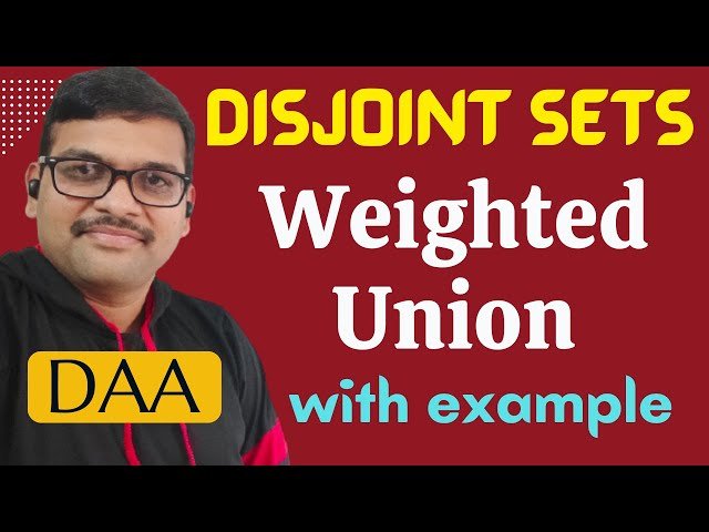 Weighted Union on Disjoint Sets - Operations and Implementation in Design and Analysis of Algorithms