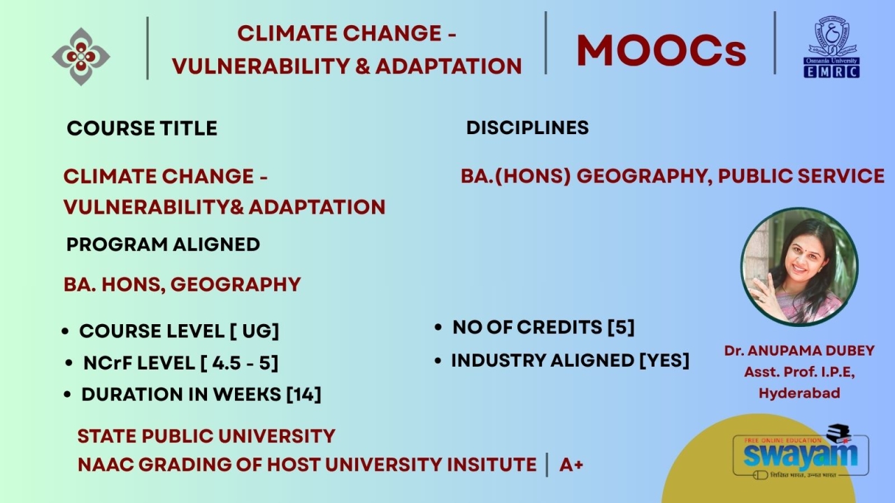 Climate Change Vulnerability andAdaptation