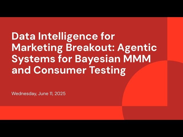 Data Intelligence for Marketing - Agentic Systems for Bayesian MMM and Consumer Testing