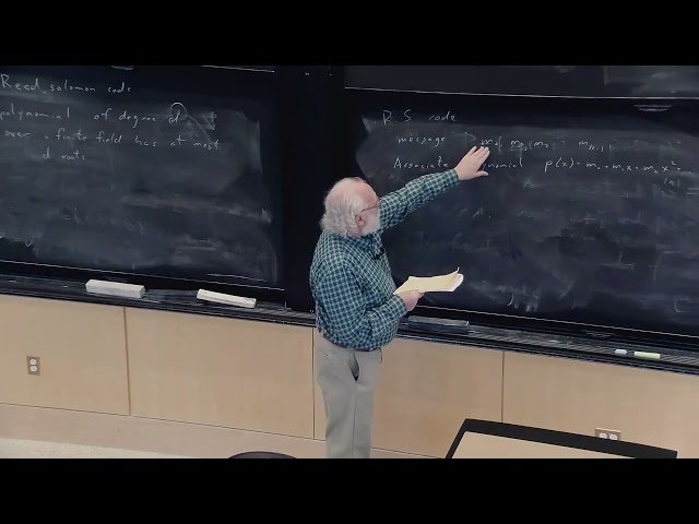 Reed-Solomon Codes - Lecture 20