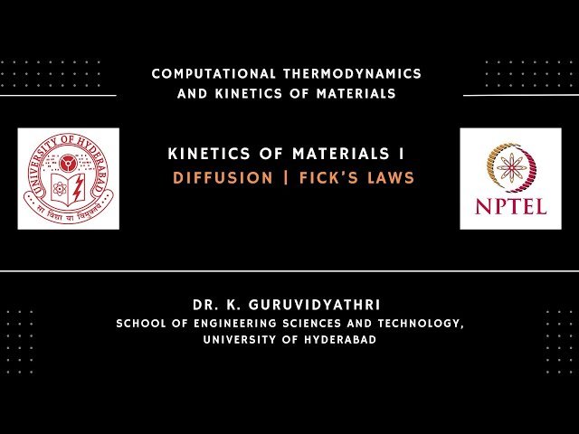 Kinetics of Materials 1 - Diffusion and Fick's Laws