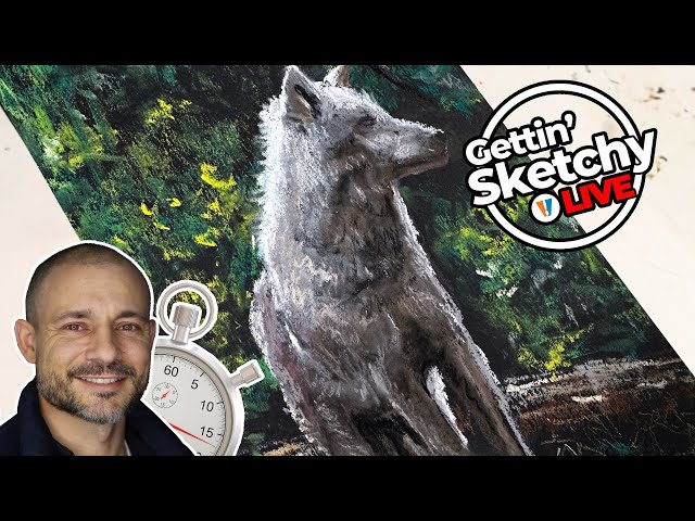 Pastel Drawing of a Wolf - Getting Sketchy