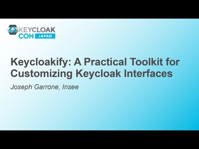 Keycloakify - A Practical Toolkit for Customizing Keycloak Interfaces