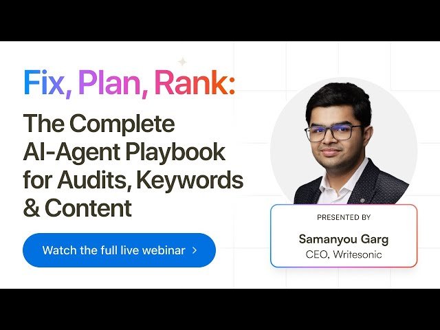AI-Driven SEO Mastery - Fix, Plan, Rank with Automated Audits, Keywords and Content