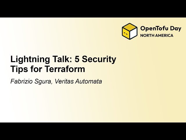5 Security Tips for Terraform