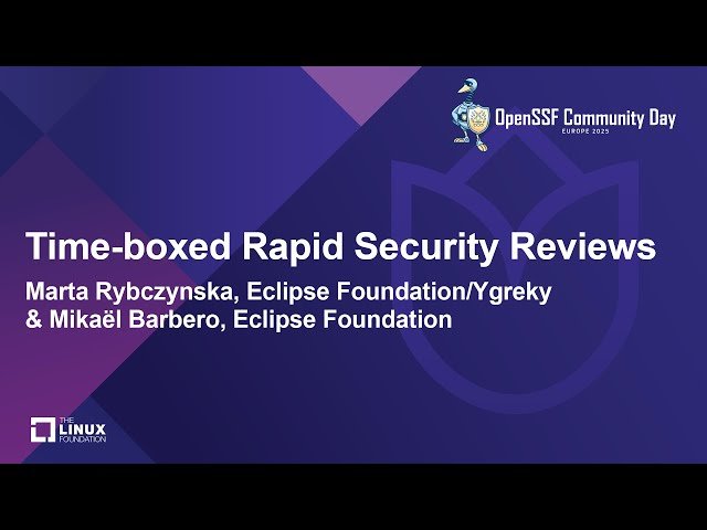 Time-Boxed Rapid Security Reviews