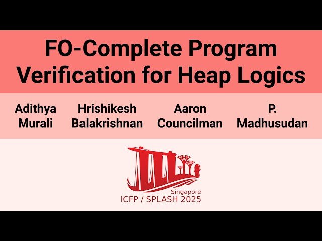 FO-Complete Program Verification for Heap Logics