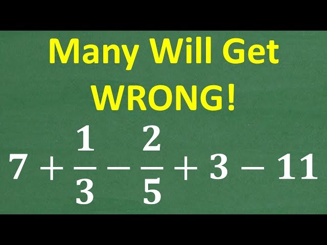 Basic Math Operations with Fractions and Integers - Order of Operations Practice