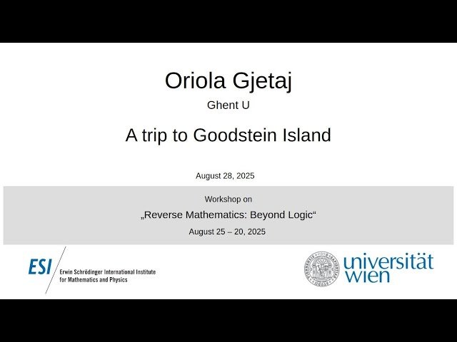 A Trip to Goodstein Island
