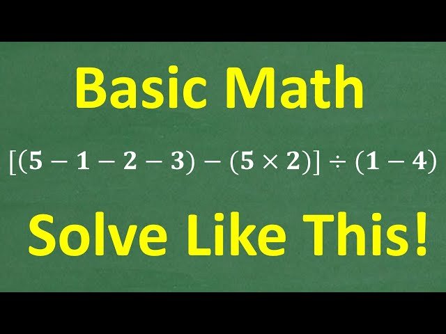 Order of Operations - Solving Complex Mathematical Expressions Correctly