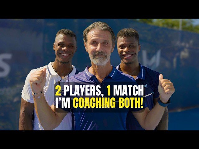 Coaching ATP Twins - Tennis Training Session