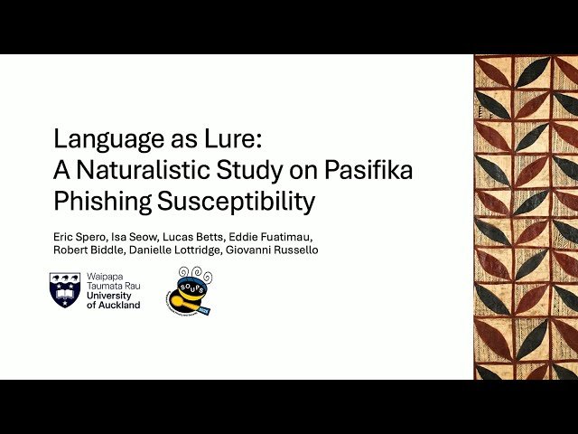 Language as Lure - A Naturalistic Study on Pasifika Phishing Susceptibility