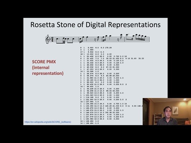 Representations of Ontologies - Craig Sapp's Rosetta Stone - Video 6b