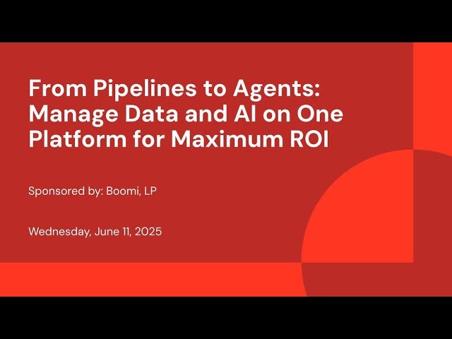 From Pipelines to Agents - Manage Data and AI on One Platform for Maximum ROI