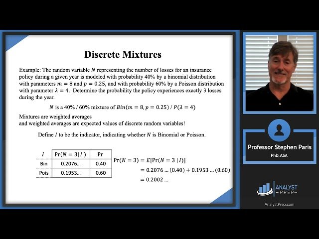 Discrete Mixtures and Parameter Mixing for Probability Distributions - SOA Exam P