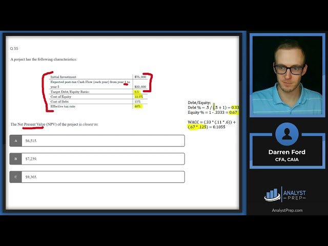 Mock Exam #1A - Questions 51-60 - CFA Level I Exam Preparation