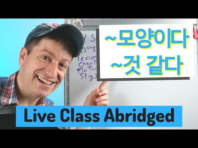 모양이다 "Appears" - Korean Grammar Form and Comparison with 것 같다