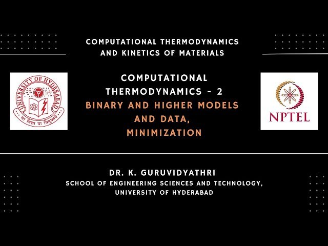 Computational Thermodynamics 2 - Binary and Higher Order Models - Minimization