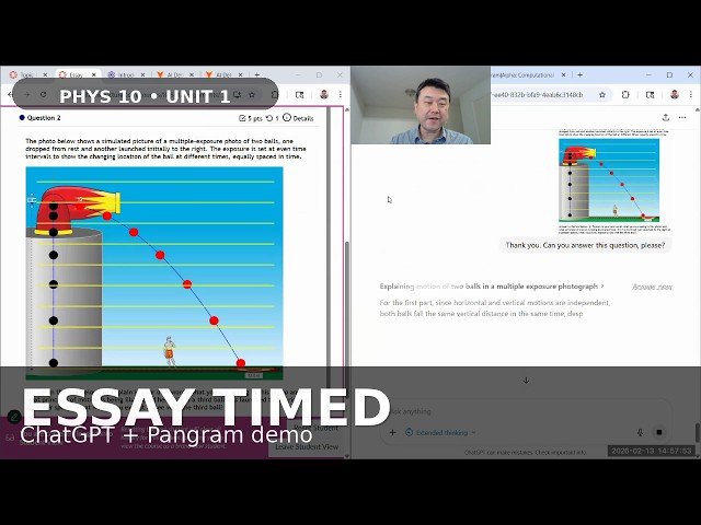 Physics 10 - Unit 1 Essay Timed Assessments Demo with ChatGPT and Pangram