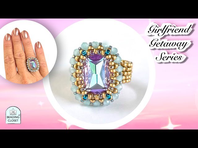 Sparkly Beaded Ring Tutorial - The Getaway Ring