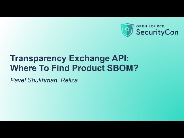 Transparency Exchange API - Where To Find Product SBOM?