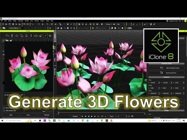 How to Generate 3D Flower for iClone 8 - Full Tutorial - Image to 3D
