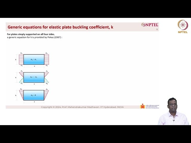 Generic Equations for Elastic Plate Buckling Coefficient, k