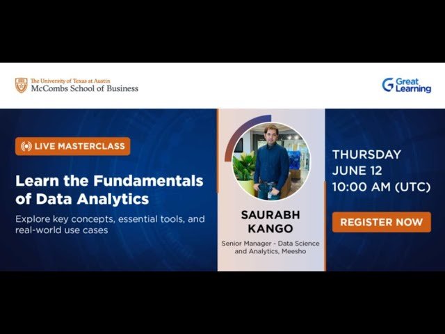 Fundamentals of Data Analytics - Concepts, Tools and Use Cases