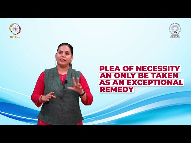 Plea of Necessity in International Law - Segment 1